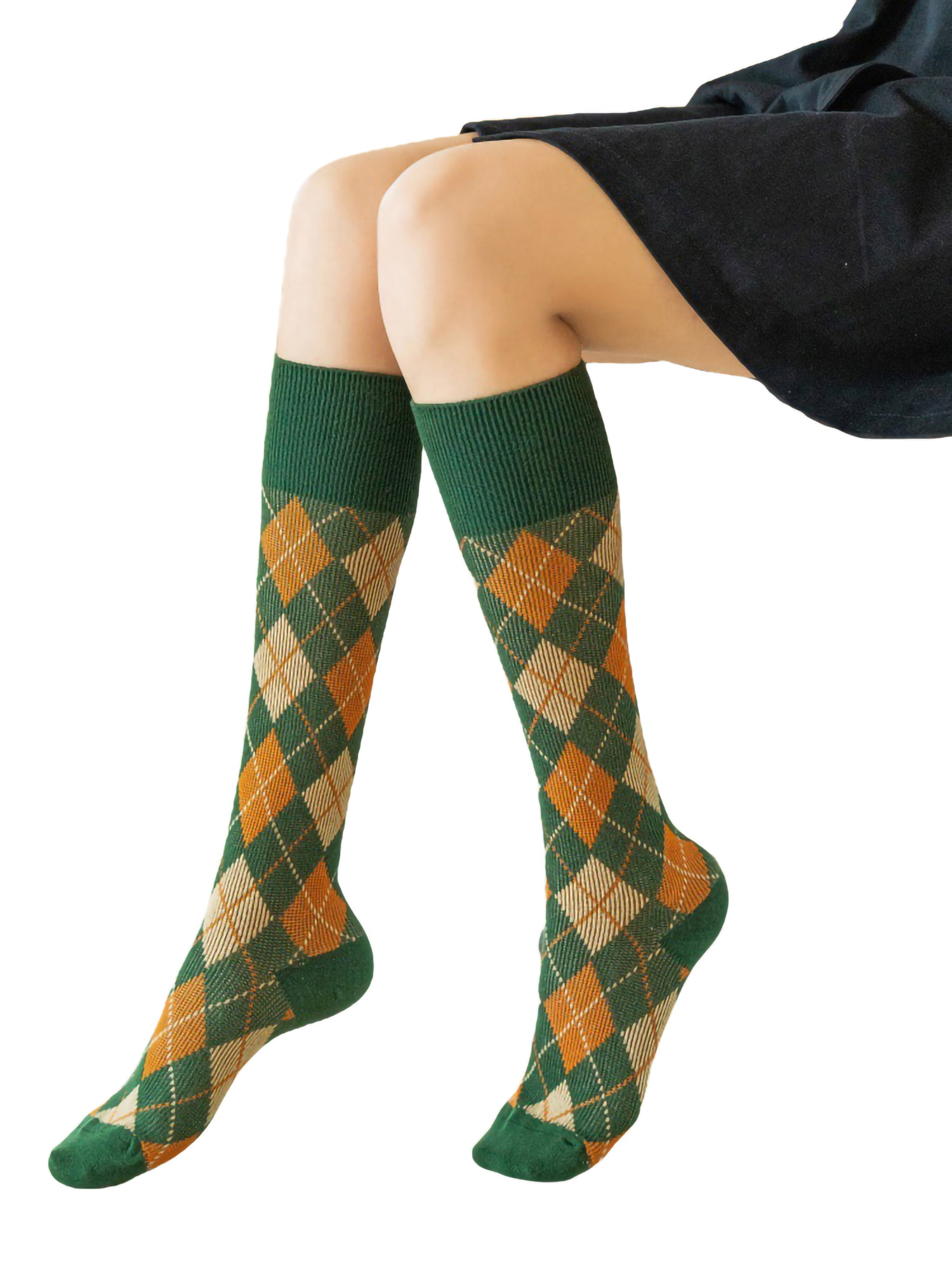 High Elasticity Girl Cotton Knee High Socks Uniform Sloth Pattern Women Tube Socks