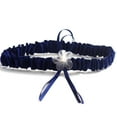 thumbnail image 3 of Elegant Navy Blue and Beige Lace Bride Garter Set, 3 of 3
