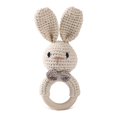 thumbnail image 1 of Sonajero Para Bebés De 0 A 6 Meses, Conejito, Sonajero De Madera Para Bebé, Sonajero De Madera De Ganchillo Hecho A Mano, Juguetes De Madera Orgánica Para Bebés, Animales De Peluche Para Recién Nacido, 1 of 5