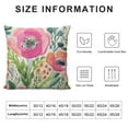 thumbnail image 5 of HENGT  Throw Pillow Cover Colorful Bohemian Peach Floral Boho Watercolor Pink Painterly Decorative Pillow Case Home Decor Square Pillowcase, 5 of 5