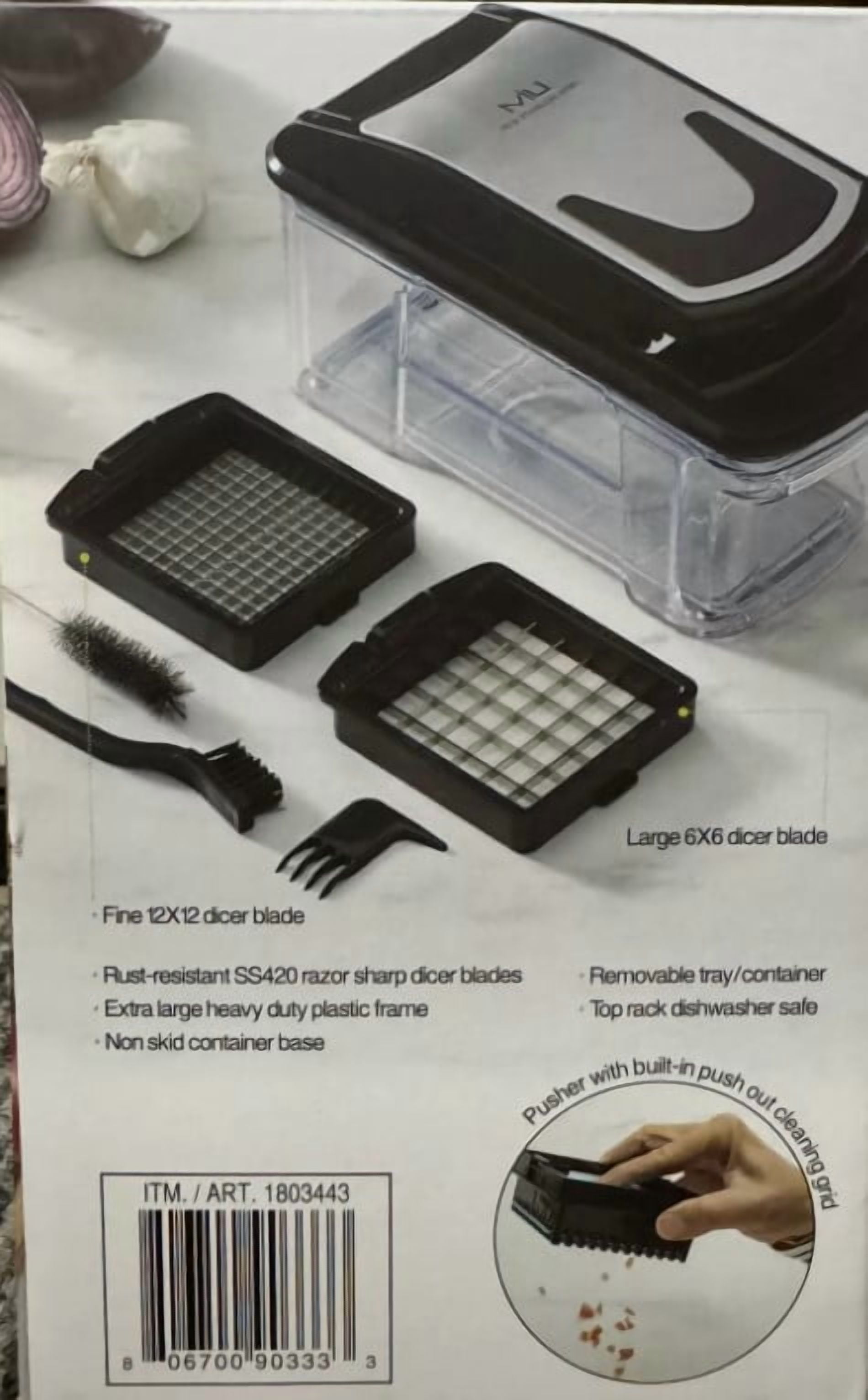 Miu Vegetable Chopper w/ 2 Interchangeable Dicer Blades, New in Box