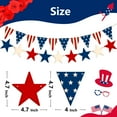 thumbnail image 7 of YIBAGA 4th of July Garland Banner 2 Sets Patriotic Independence Day Decor Wooden, Red White Blue, 7 of 7