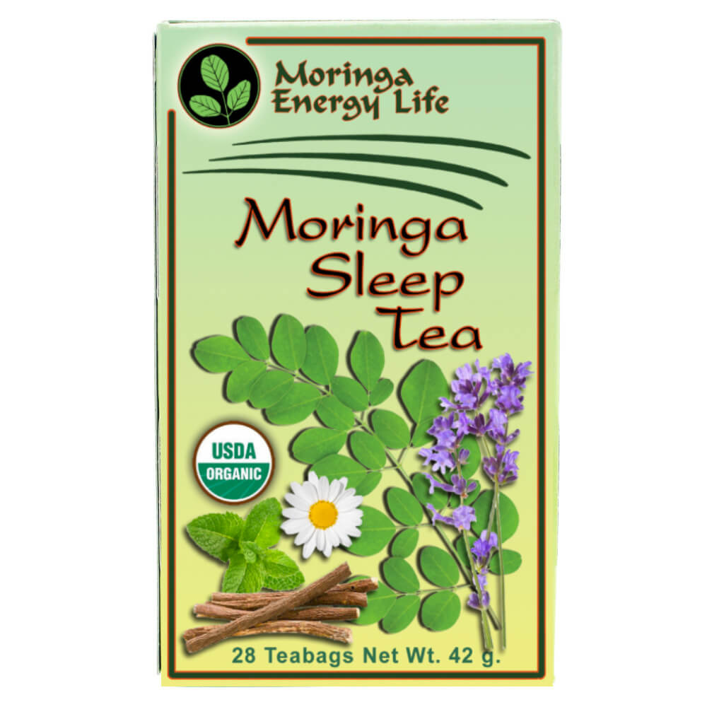 Organic Moringa Sleep Tea bags for Health and Wellness in 93 Vitamins