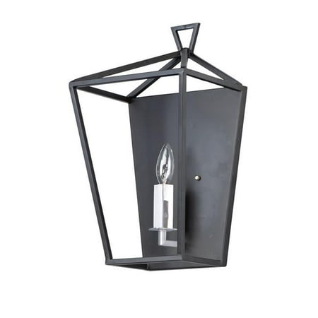 

Maxim 25159TXBPN Abode 1 Light Textured Black & Polished Nickel Wall Sconce Wall Light
