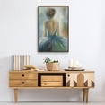 thumbnail image 6 of Lady in Blue Framed Premium Gallery Wrapped Canvas - Ready to Hang - 25 x 37 - Walnut Floating Frame, 6 of 9