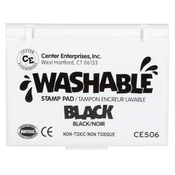 Learning Advantage CE-10040-6 Tampon Lavable 2.25 x 3.75 Po, Noir - 6 Chacun