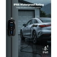 thumbnail image 3 of 16A Adjustable Level 1 & 2 EV Charger, 25ft Cable, 120V-240V, NEMA 6-20P Plug with 5-15 Adapter, LCD Display, Portable Home Car Charging Station for SAE J1772 Electric Vehicles, 3 of 11