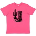 thumbnail image 3 of Inktastic Cowboy Cowgirl Boots Cactus Youth T-Shirt, 3 of 5