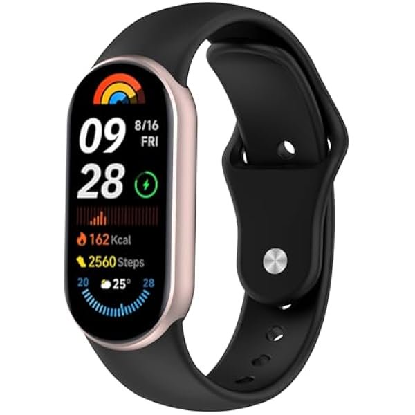 wonima11 Replacement Adjustable Wrist Bands Compatible with Xiaomi Band 10/10 NFC/9/9 NFC/9 Ceramic Special Edition, Soft Silicone Wrist Strap with Quick Release for Man Women(Black)