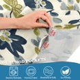 thumbnail image 5 of Yayeee Kitchen Curtains Tier Set of 2 Light Filtering 57"x24" Over Sink Window Panels, Light Floral, 5 of 7