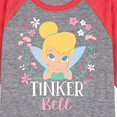 thumbnail image 3 of Tinker Bell - Tinker Bell Floral - Toddler And Youth Raglan Graphic T-Shirt, 3 of 6