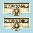 thumbnail image 2 of 2 Switch Plate Tags MUDROOM Name Signs Labels Lacquered Brass Traditional Engraved Wall Light Switch Cover Labels | Renovators Supply, 2 of 2