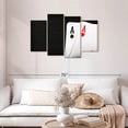 thumbnail image 2 of Elephant Stock Ace Playing Cards Wall Art - Horizontal Multi Panel Canvas - Living Room Wall Decor - Hobbies And Lifestyle Multi Panel - Black And White Decor - 43" x 27", 2 of 8