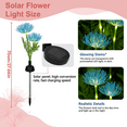 thumbnail image 4 of Lyacmy Blue Flower Solar Garden Lights Outdoor, Fairy Waterproof Solar Lights for Yard Pathway Patio Outdoor Decor, 4 of 6