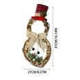 thumbnail image 3 of 16 X 8 Inch Lighted Snowman Grapevine Wreath Decoration, Battery Operated Copper String Lights, Sturdy Natural Rattan Base With Hat And Bow, For Front Door Home Garden Wall Decor, 3 of 8