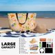 thumbnail image 5 of Fotbe Scandinavian Style Hygge Bolsa de Viaje para Playa - Resistente al Agua, Bolsa Tote de Gran Capacidad y Ligera con 7 Bolsillos para Mujeres y Hombres, 5 of 7