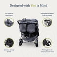 thumbnail image 2 of Foundations Gaggle Roadster Duo Side-by-Side Double Lightweight Stroller, Reclining Seats with UV Canopy, Black, 2 of 8