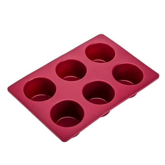 6 Cavities Silicone Mold Round Shape Silicone Material Molds for Chocolate Cake