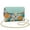 Colorful Floral, variant on Coral Print Women Leather Crossbody Bag Exquisite Craftsmanship Leather Quilted Shoulder Bag with Chain Strap Practical Functional for Daily Use and Travel