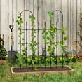 thumbnail image 2 of Gymax 58'' x 73'' Garden Trellis for Climbing Plants Rustproof Metal Plant Support Frame, 2 of 10