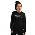 thumbnail image 3 of Bat Doodle Metal Series: Onyx Unisex graphic Long Sleeve Shirt, 3 of 10