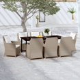 thumbnail image 1 of vidaXL 9 Piece Garden Dining Set Brown, 1 of 5