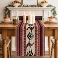 thumbnail image 2 of Table Runner 72 Inches Long for Kitchen Dining, Red Beige Boho Dresser Scarf Farmhouse, Dining Table Decorations for Wedding/Parties, Vintage Abstract Art Ethnic Tribe 16 x 72 In, 2 of 8