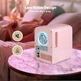 thumbnail image 7 of 4L/6 Can Mini Fridge with Observation Window, Portable Cooler & Warmer Freon-Free Small Refrigerator, Compact Fridge for Skincare, Beverage, Food, Cosmetics, Pink, 7 of 7