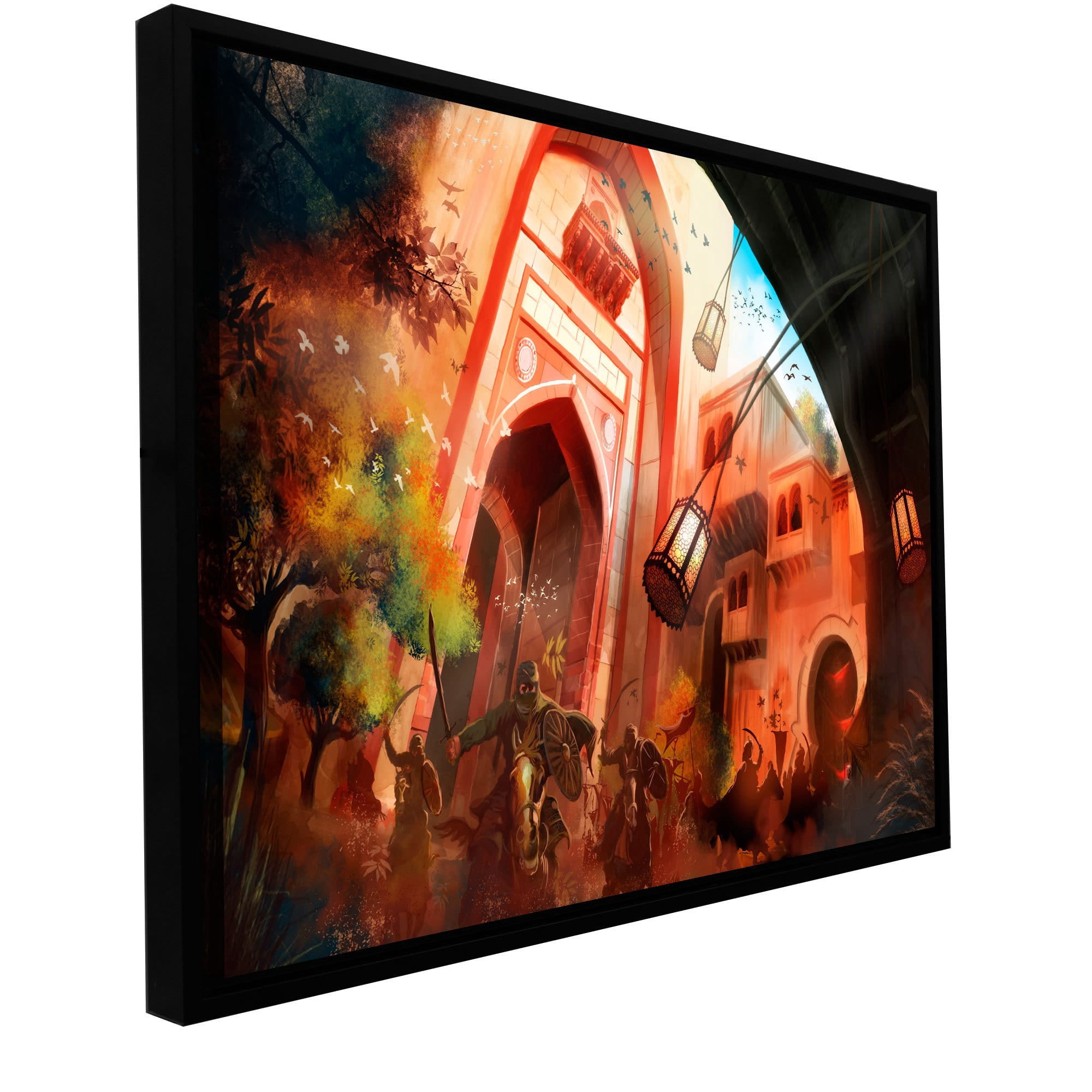 Luis Peres "Old Times 1" Floater-Framed Gallery-Wrapped Canvas