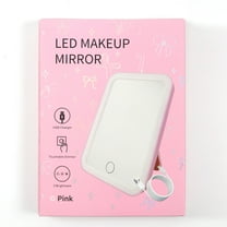 8 inch Portable Pink LED Desktop Mirror