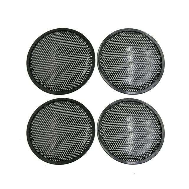 Unique Bargains 4pcs 8' Black Metal Car Speaker Subwoofer Mesh Cover Protective Grill