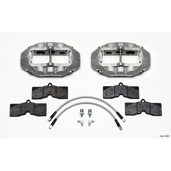 Wilwood D8-6 Front Caliper Kit Clear Corvette C2 / C3 65-82