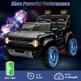 thumbnail image 6 of Ford Bronco Raptor 24V Kids Ride on Toys, Battery Powered Ride on Cars 2 Seater with Remote Control, Electric Car for Boys Girls 3-8 w/Bluetooth & LED Headlights, Black, 6 of 8