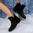 thumbnail image 6 of Wowcloth Women's Fashion Winter Ankle Boots – Trendy Casual Solid Suede Tassel Detail Low Heel with Winter Style Footwear, 6 of 9