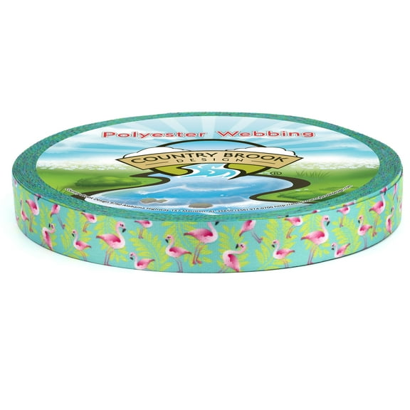 Country Brook Design® Flamingos Lite Tape (3/4 Inch, 50 Yards)