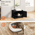thumbnail image 3 of unipaws Black Cat Litter Box Enclosure Furniture, Kitty Hidden Litter Box Cover, Concealed Litter Box Cabinet, 3 of 8