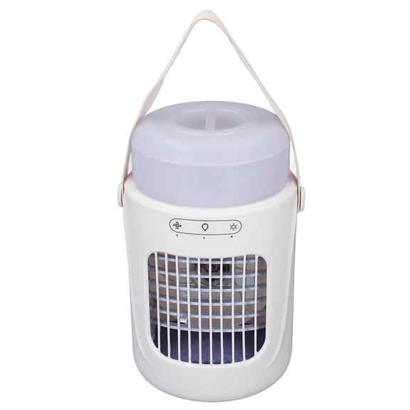 Yajisi 4-in-1 Portable Air Conditioner Fan with 3‑Speed Cooling, 7‑Color LED, 6‑Hour Timer, Evaporative Mist & Humidifier for Desk & Bedroom