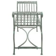 thumbnail image 5 of SAFAVIEH Brielle Outdoor Patio Traditional Garden Bench, Antique Green, 5 of 9