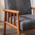 thumbnail image 3 of iooHug Mid-Century Modern Arm Chair, 25" Wide Accent Chair with Microfiber Upholstery for Living Room, Bedroom, 3 of 7