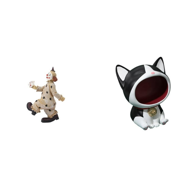 Figura Decorativa De Gato Payaso, Estatua, Escultura, Adorno De Escritorio, Centro De Mesa, Armario, Decoración De Comedor, Regalo, Arte, Artesanía, Entrada, Llavero, Dulcero, Decorativo Para