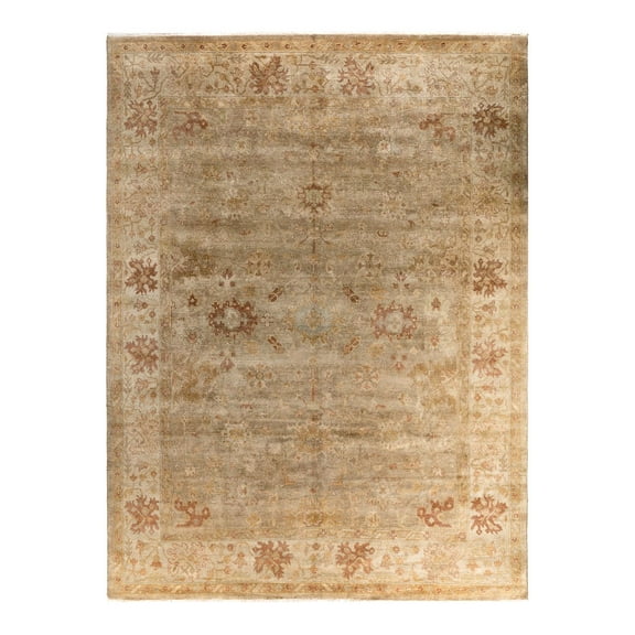Oushak One-of-a-Kind Handmade Area Rug - Beige, 9' 3" x 12' 3"