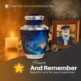 thumbnail image 5 of Yatskia Blue Elephant Urns for Human Ashes Adult Man, Large Burial Urn for Ashes Adult Male, Memorial Keepsake Urns for Human Ash, (Tasty 10 Inch and 3 Inch), 5 of 8