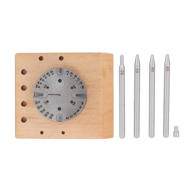 Watch Balance Wheel Stand, Wooden Base Safe Stable Firm Watch Balance Wheel Holder Pin Punch For Watchmaker For Watch Repair Shop ANGGREK AH2615