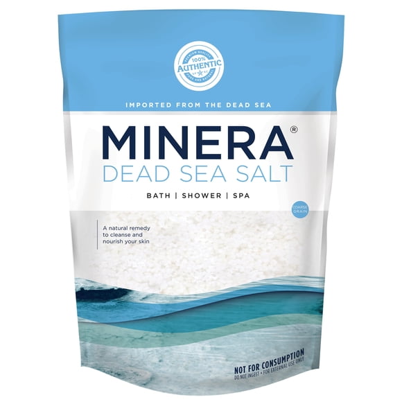 Minera Sal del Mar Muerto pura y natural 5 libras de grano grueso (0-1,7 -4 mm) Bolsa a granel que disuelve fácilmente sales del Mar Muerto para remojar y bañar la piel Nutritiva sal marina gruesa s