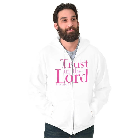 Christian Faith Trust in the Lord Zip Up Hoodie Men's Women's Brisco Brands S