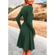 thumbnail image 2 of Vestido PRETTYGARDEN Verde Oscuro de Punto Acanalado Manga Larga Talla L, 2 of 8