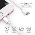 thumbnail image 4 of Cable iBox Lightning A Tipo-C, 2m, 27W, Mfi, Tpe, Blanco, 4 of 5