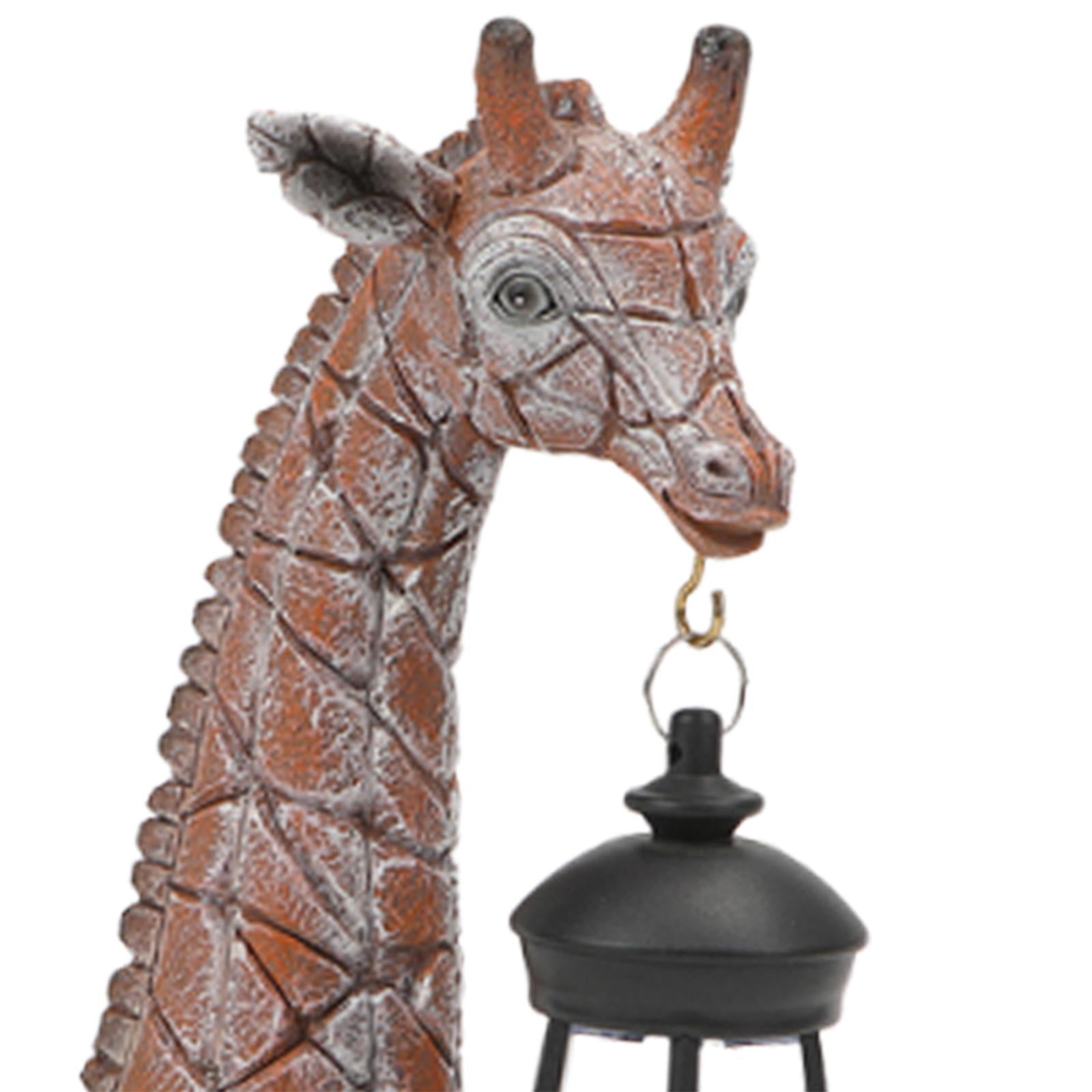 MAGIDEAL Garden Giraffe Statue with Solar Lantern Art Decor for Yard Backyard Outdoor