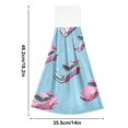 thumbnail image 2 of Haosy 2 Pack Kitchen Wash Cloths with Hanging Loops Absorbent Absorbent Quick Drying Hand Towels, Pink Blue Race Cars, 2 of 7