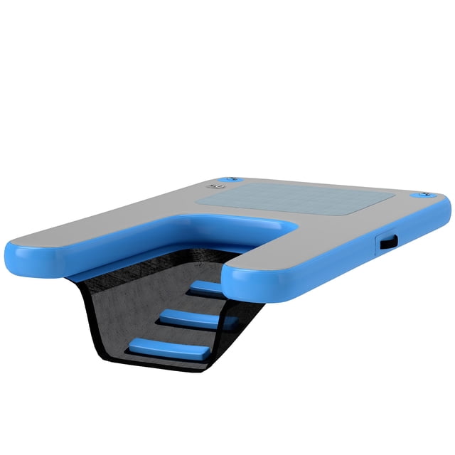 Blue Dog Boat Ramp – Floating Water Access for Pools, Lakes & Docks - 300lb Capacity, EVA Non-Slip, Portable with Storage Bag & Pump